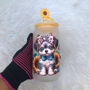 Dog glass can 16oz
